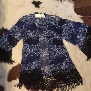 Show Me Your Mumu fringed kimono